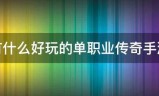 新开单职业手游传奇:有什么好玩的单职该波护时业传奇手游